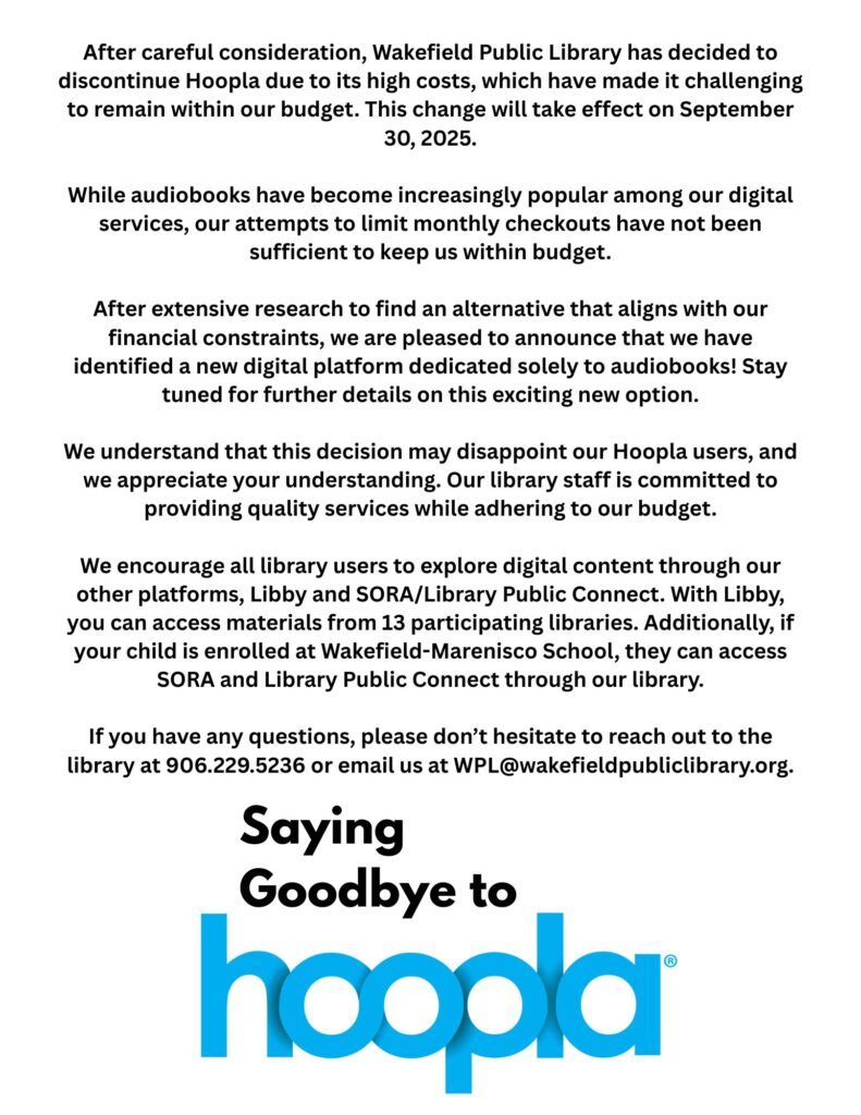 Hoopla Goodbye