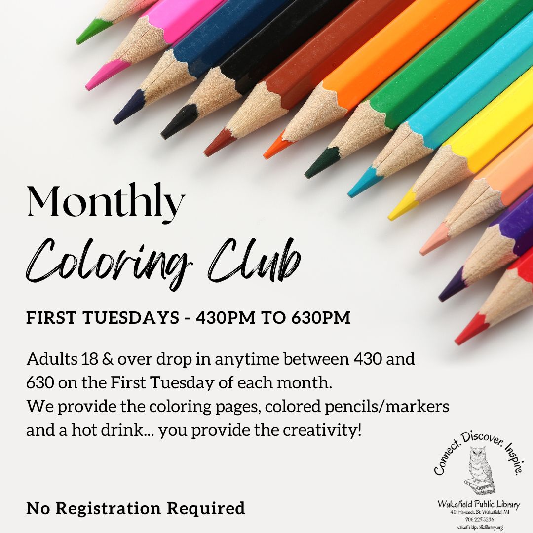 Adult Monthly Coloring Club