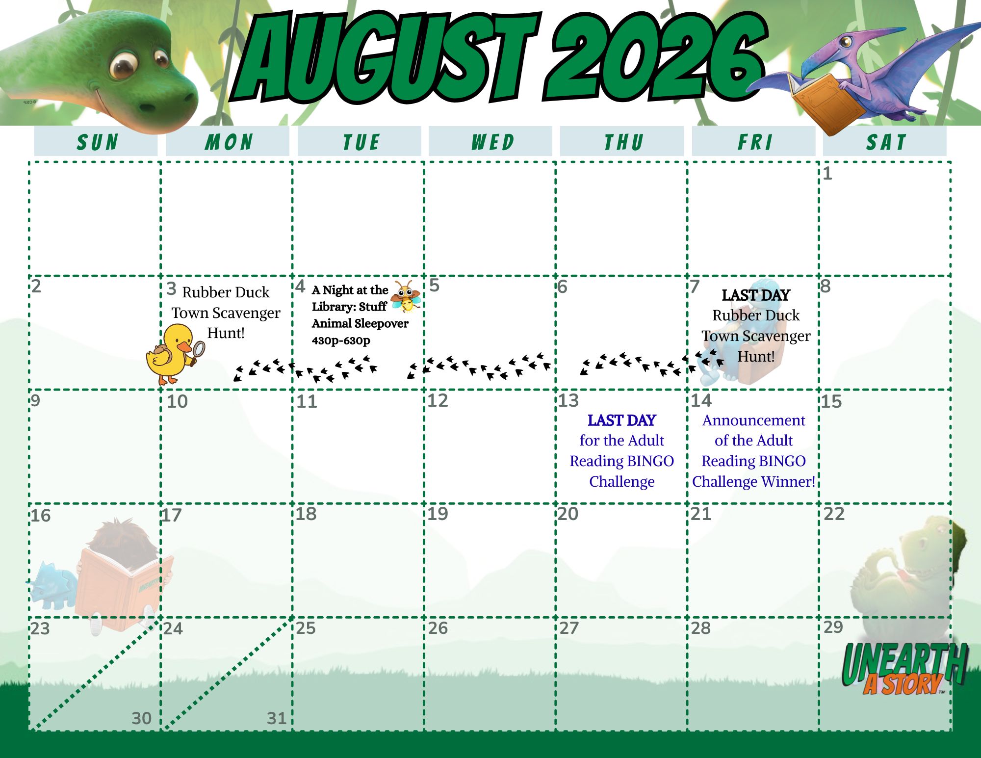 August Program Calendar