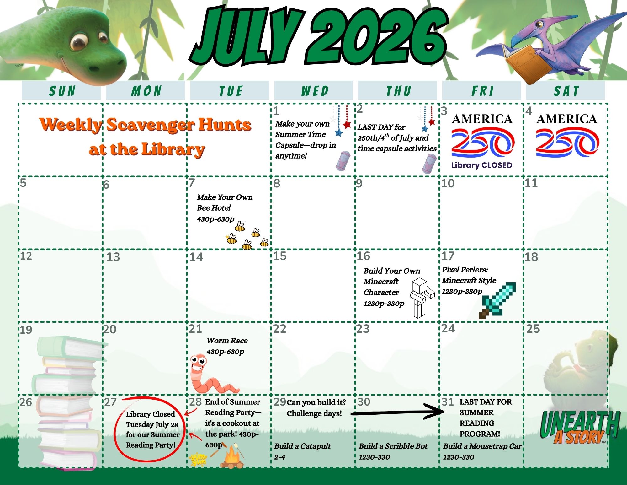 July Program Calendar